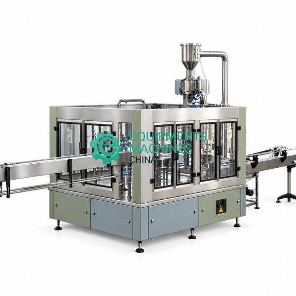 Food Bottle Rinsing, Filling And Capping Machine