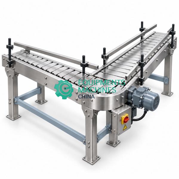 Food L Shape SS Slat Chain Conveyor