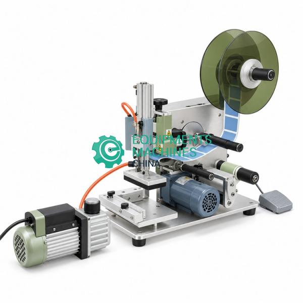 Food Semi Automatic Flat Labeling Machine