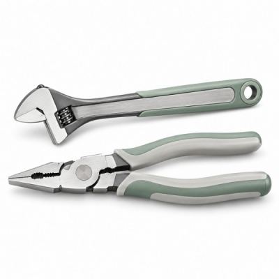 Adjustable Wrench and Pliers Set
