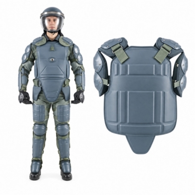 Army All Black Police Anti Riot Suit With T Baton Military Riot Control Kit