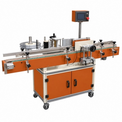 Food Automatic Flat Oval Square Bottles Sticker Labeling Machine