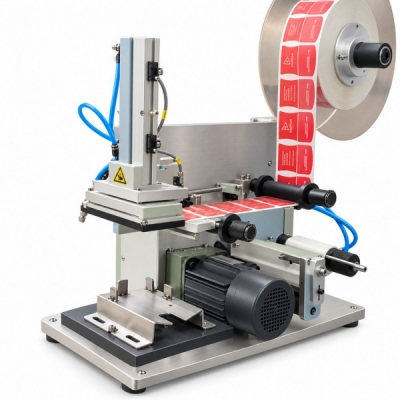 Food Automatic Plane and Plate Top Sticker Labeling Machine