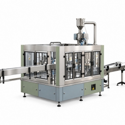 Food Bottle Rinsing, Filling And Capping Machine