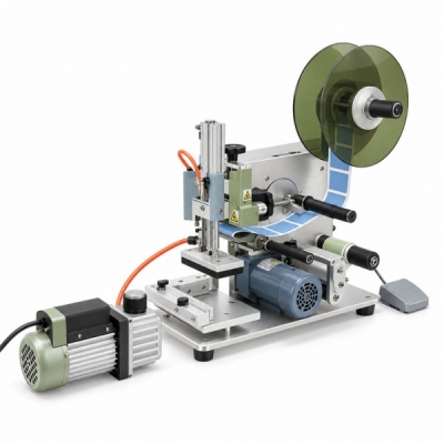 Food Semi Automatic Flat Labeling Machine