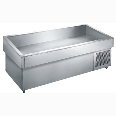 Stainless Steel Open Fish and Seafood Display Refrigerator
